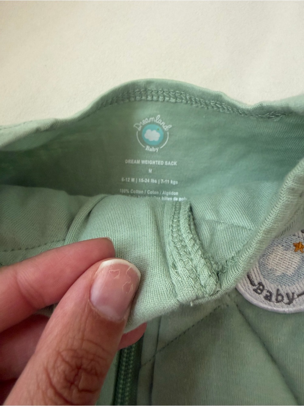 Dreamland Mint Quilted Baby Sleep Sack - Never Used - Picture 3 of 3